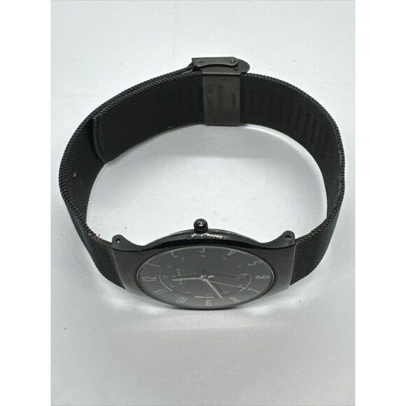 Skagen 233XLTMB Men\'s Black Titanium Mesh Analog Dial Quartz Wrist Watch AEA170
